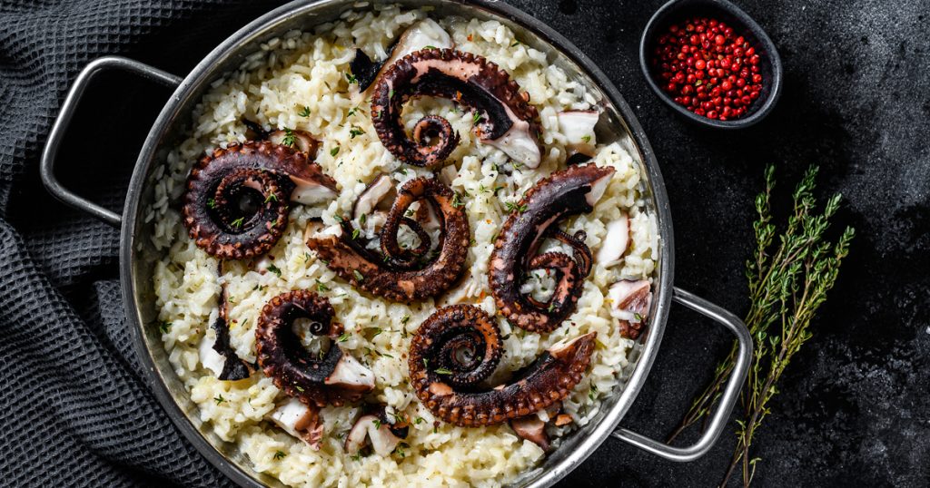 Rice and octopus - Crvena jabuka gastro market Marindvor