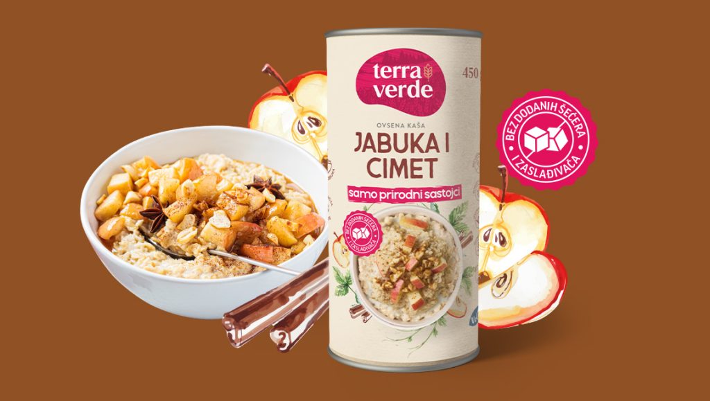 Terra Verde ovsena kaša Jabuka i cimet