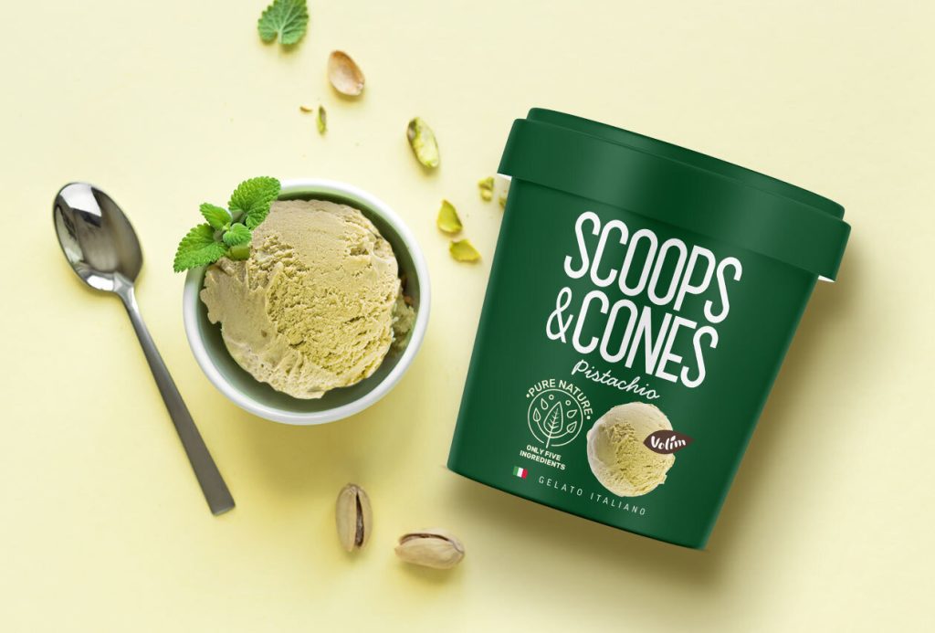 Scoops&Cones Pistachio sladoled sa 20% kreme od pistacije